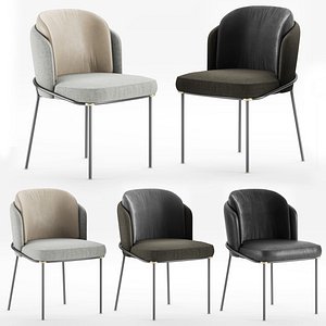 minotti fil noir dining chair 3D