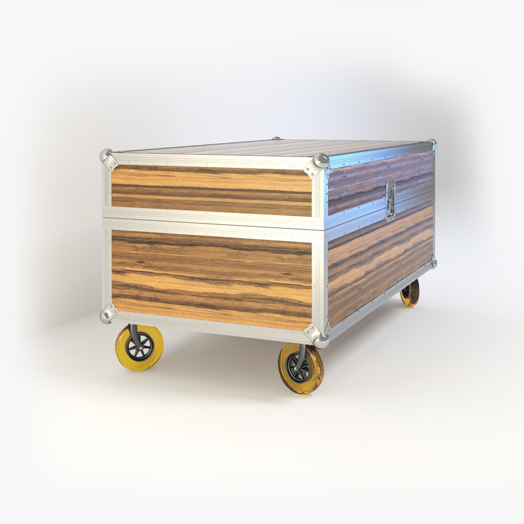 Vintage Table Box 3d Obj