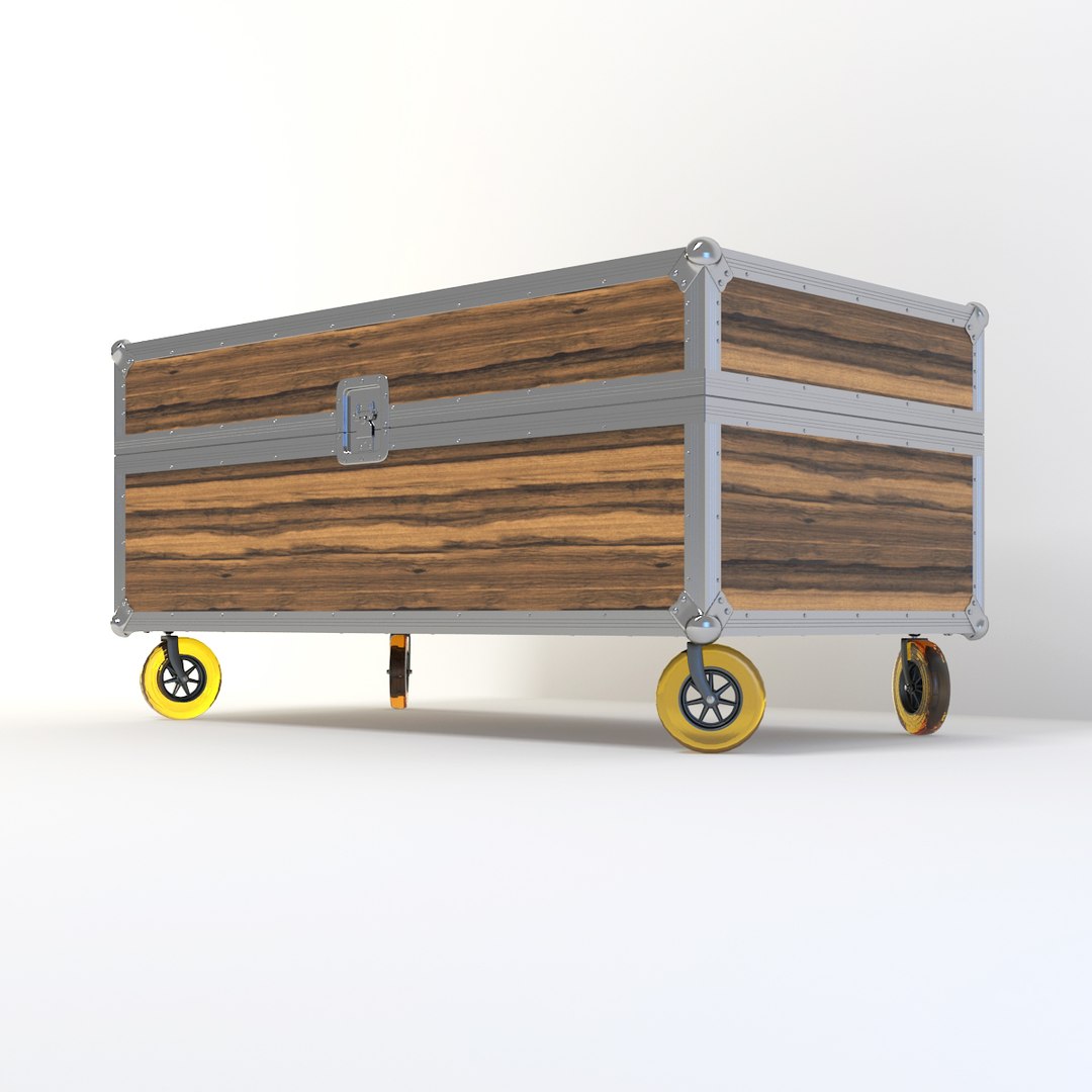 Vintage Table Box 3d Obj