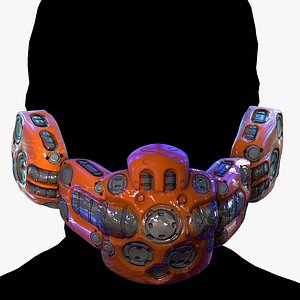 Gas mask helmet scifi Low-poly model
