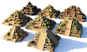 3D Aztec Pyramids Pack model