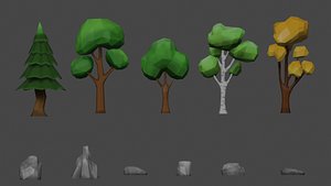 3D Low Poly Nature Pack model