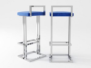 3D vintage bar stool