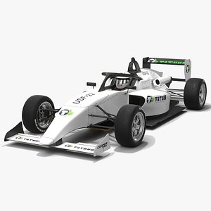 Tatuus USF-22 Season 2022 Race Car White Mockup 3D model