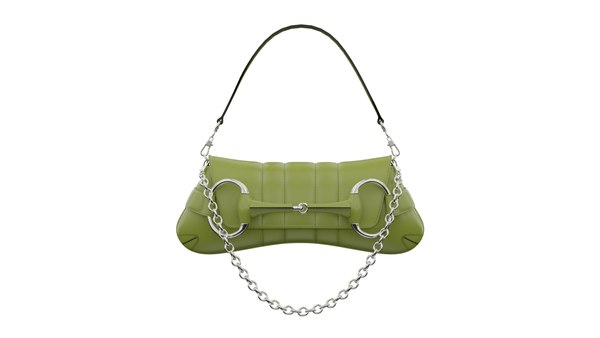 ショルダーバッグ・ポシェット Iridescent Green Horsebit Chain Medium Shoulder Bag Gucci Iridescent Green Horsebit Shoulder Bag - Runway Catalog