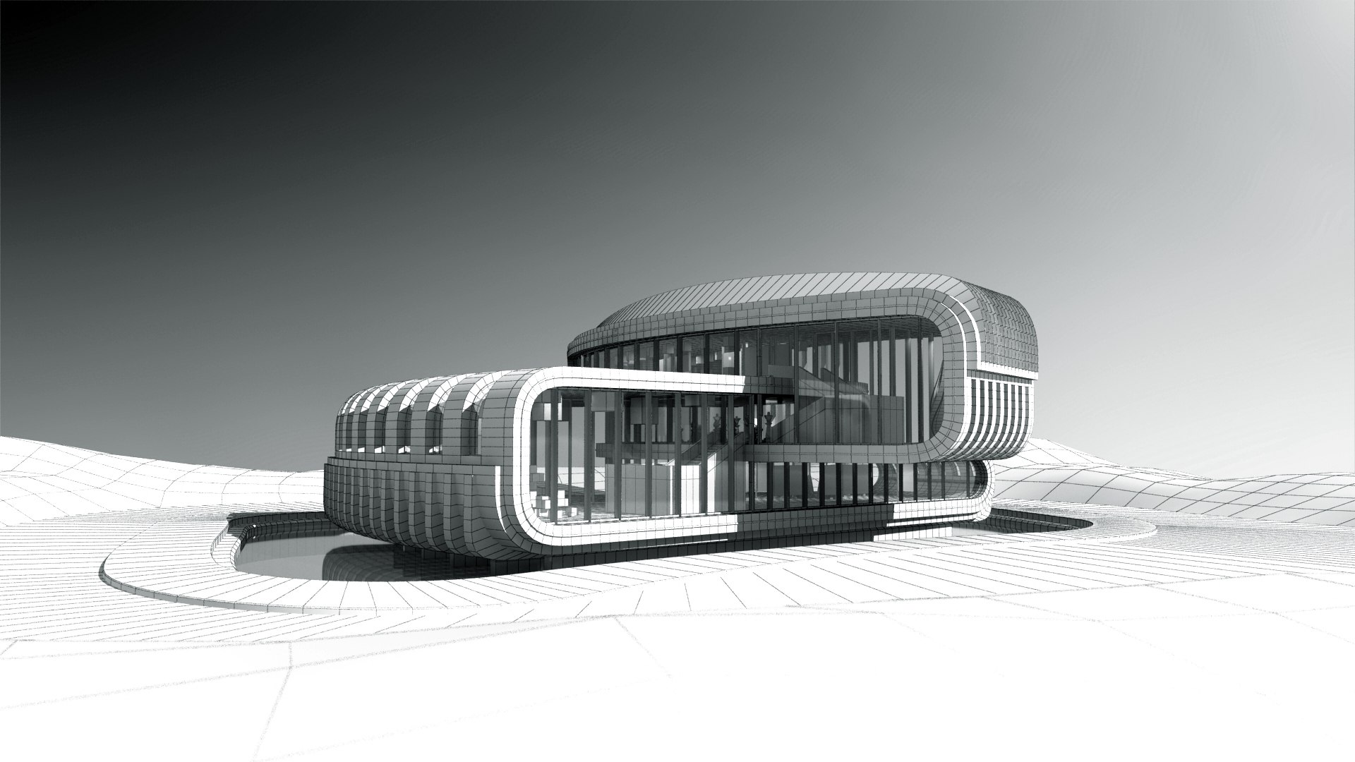 Futuristic Building 03 3D Model - TurboSquid 2034025