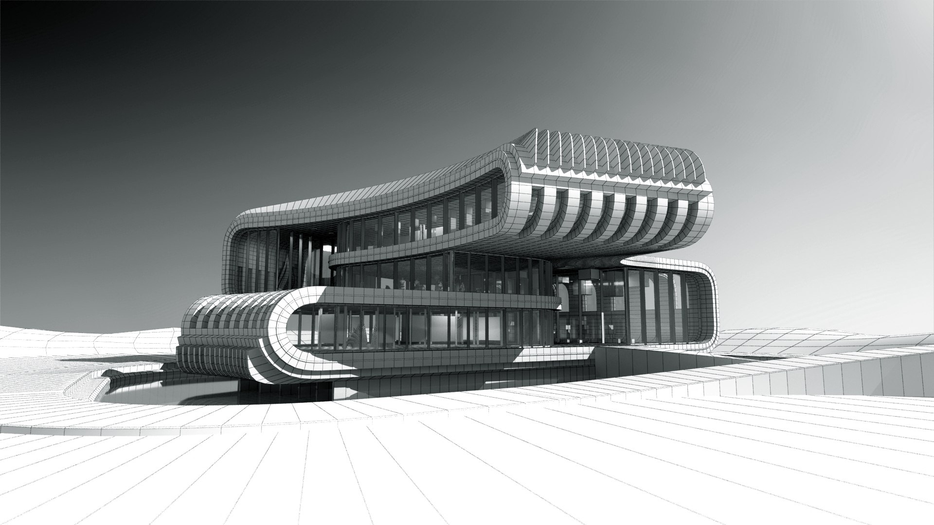 Futuristic Building 03 3D Model - TurboSquid 2034025