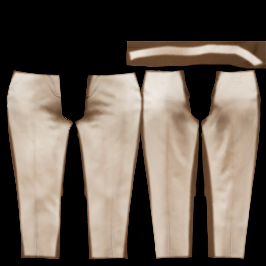 3D Ladies Ankle Pants model - TurboSquid 1789687