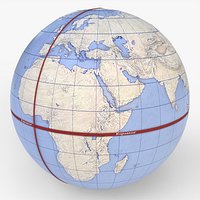 Stylized Earth Globe