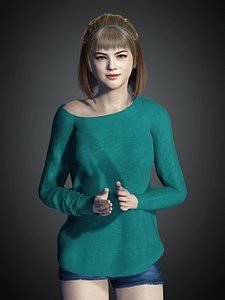 AAA Realistic Female Character 08 3D model
