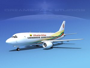 3d boeing 737 airliner 737-300 model