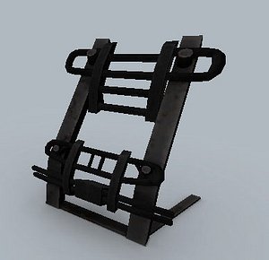 free car bumper stand 3d model
