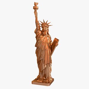 bronze statue liberty 1 3D model
