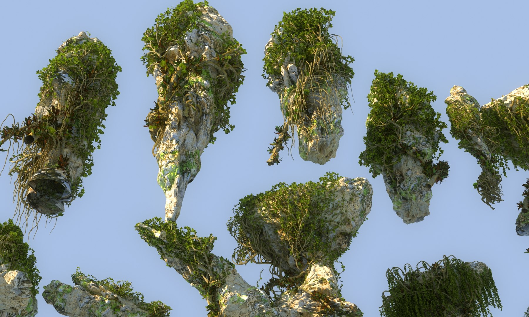 3D Model Rainforest Rocks - TurboSquid 1771800