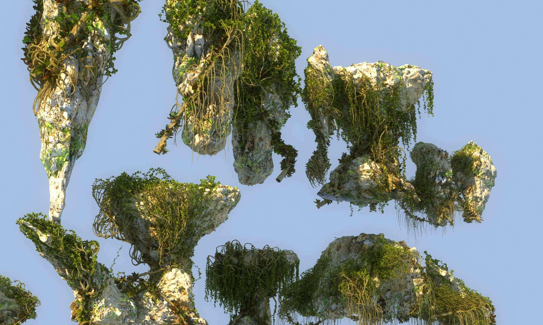 3D Model Rainforest Rocks - TurboSquid 1771800