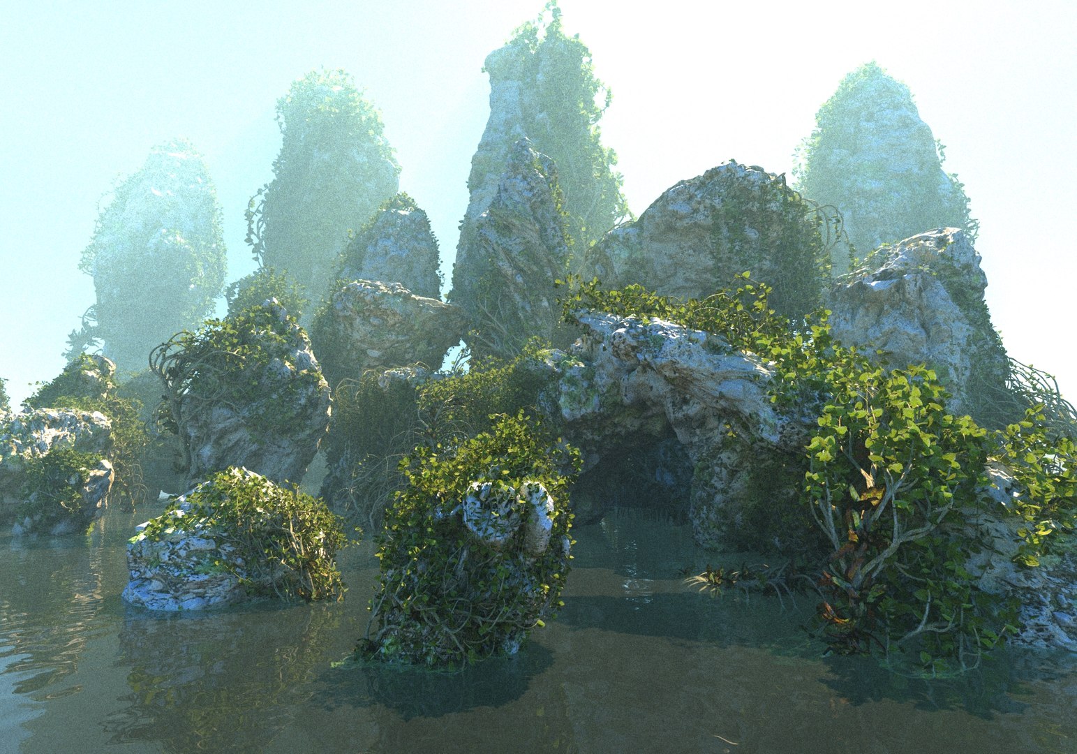 3D Model Rainforest Rocks - TurboSquid 1771800