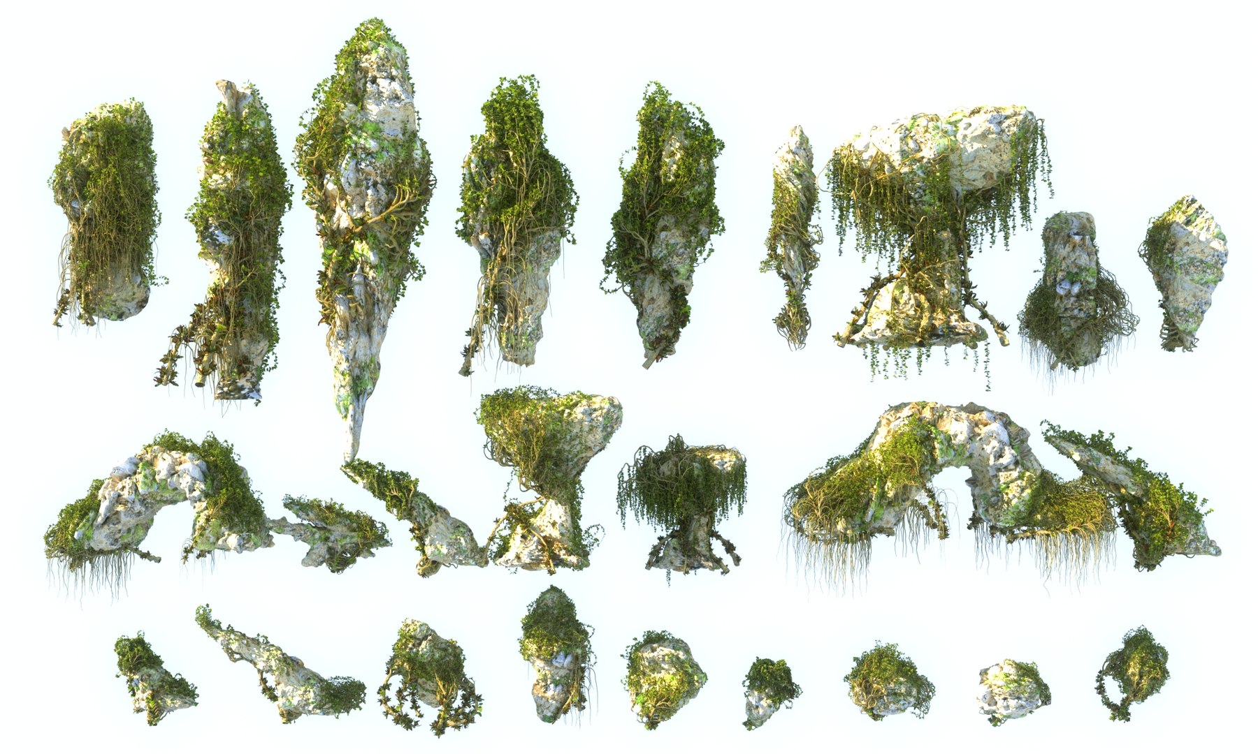 3D Model Rainforest Rocks - TurboSquid 1771800