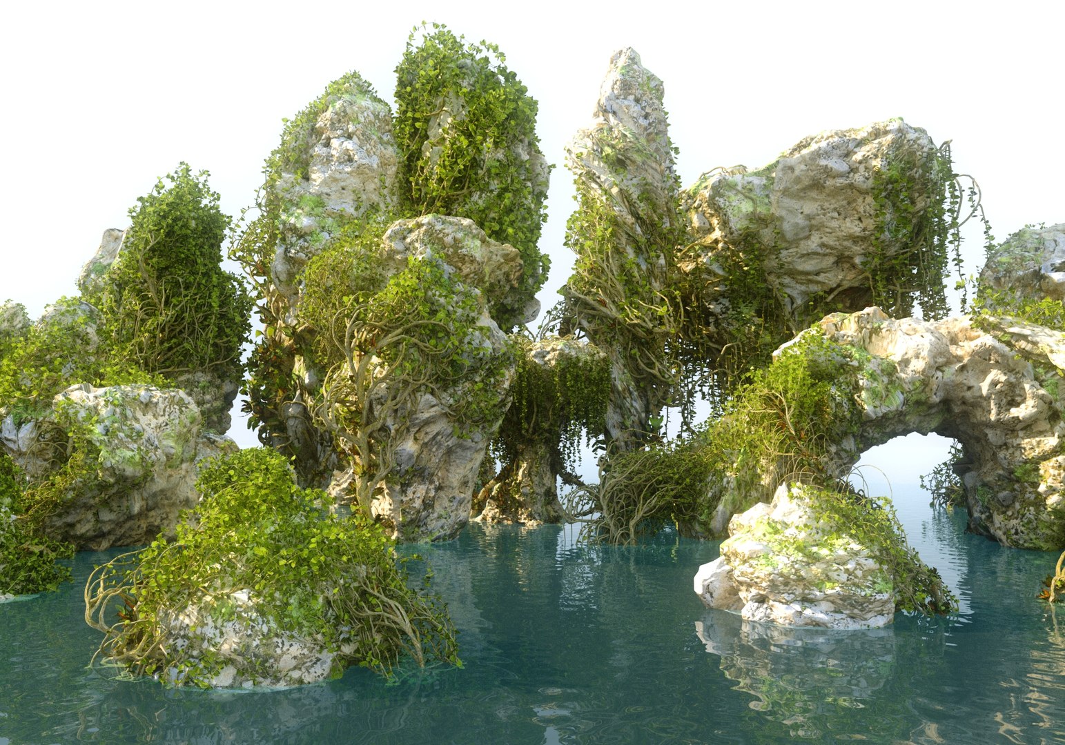 3D Model Rainforest Rocks - TurboSquid 1771800