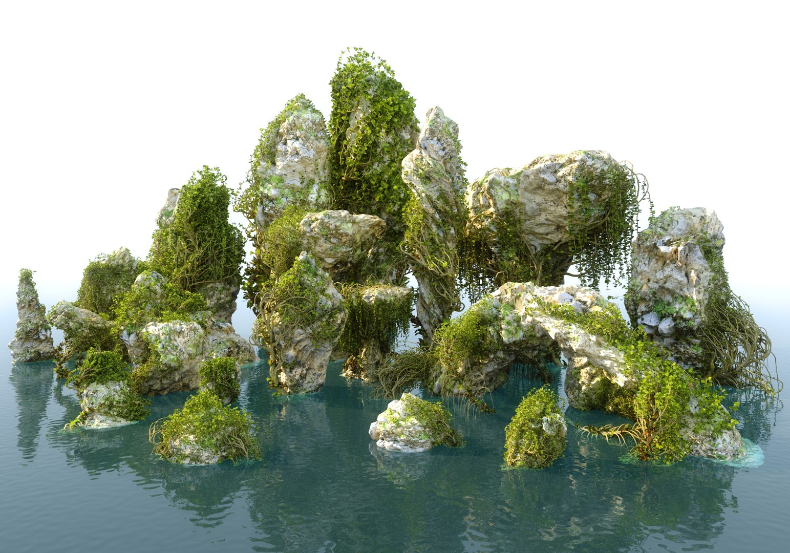 3D Model Rainforest Rocks - TurboSquid 1771800