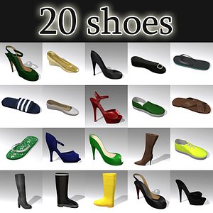 20 shoes 3d 3ds