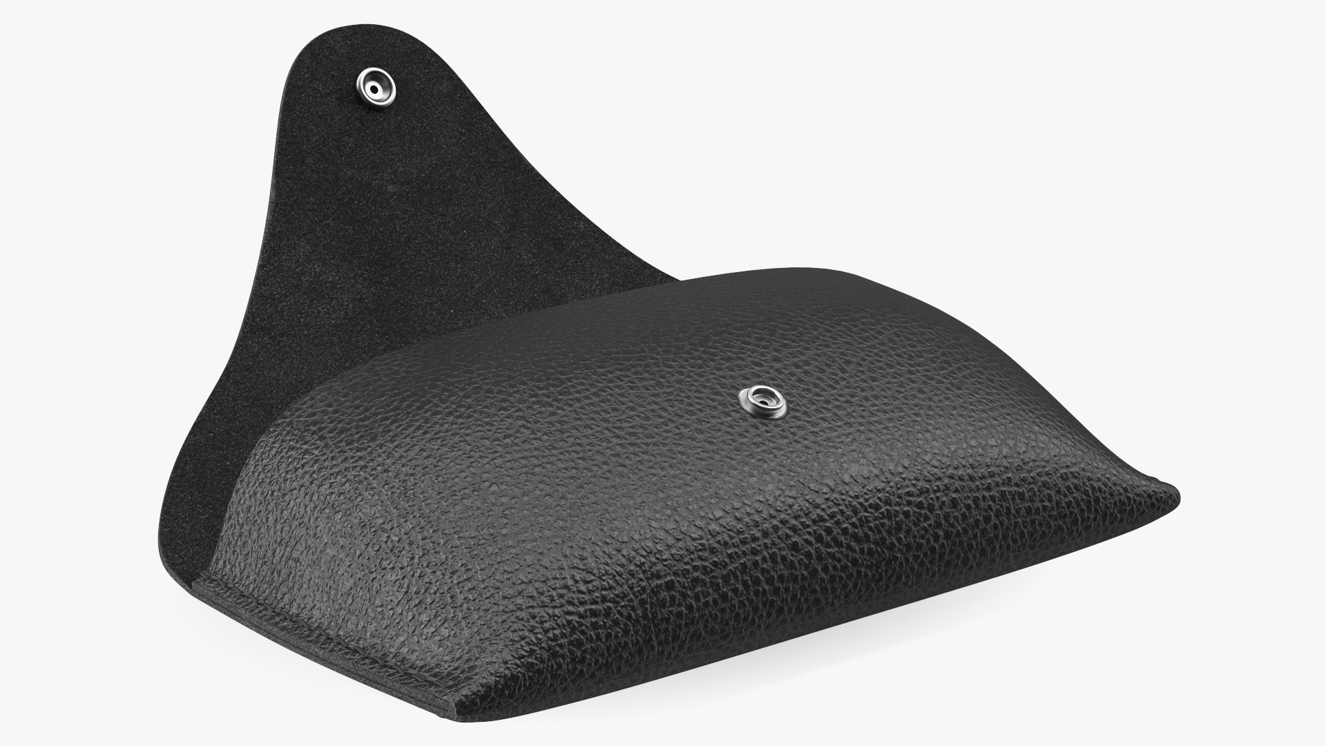 Leather Sunglasses Case Open Black 3D model preview