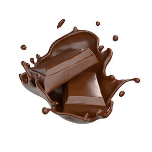 3D Chocolate splash v12 model