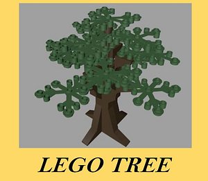 lego tree 3d c4d