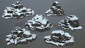 3D rock snow