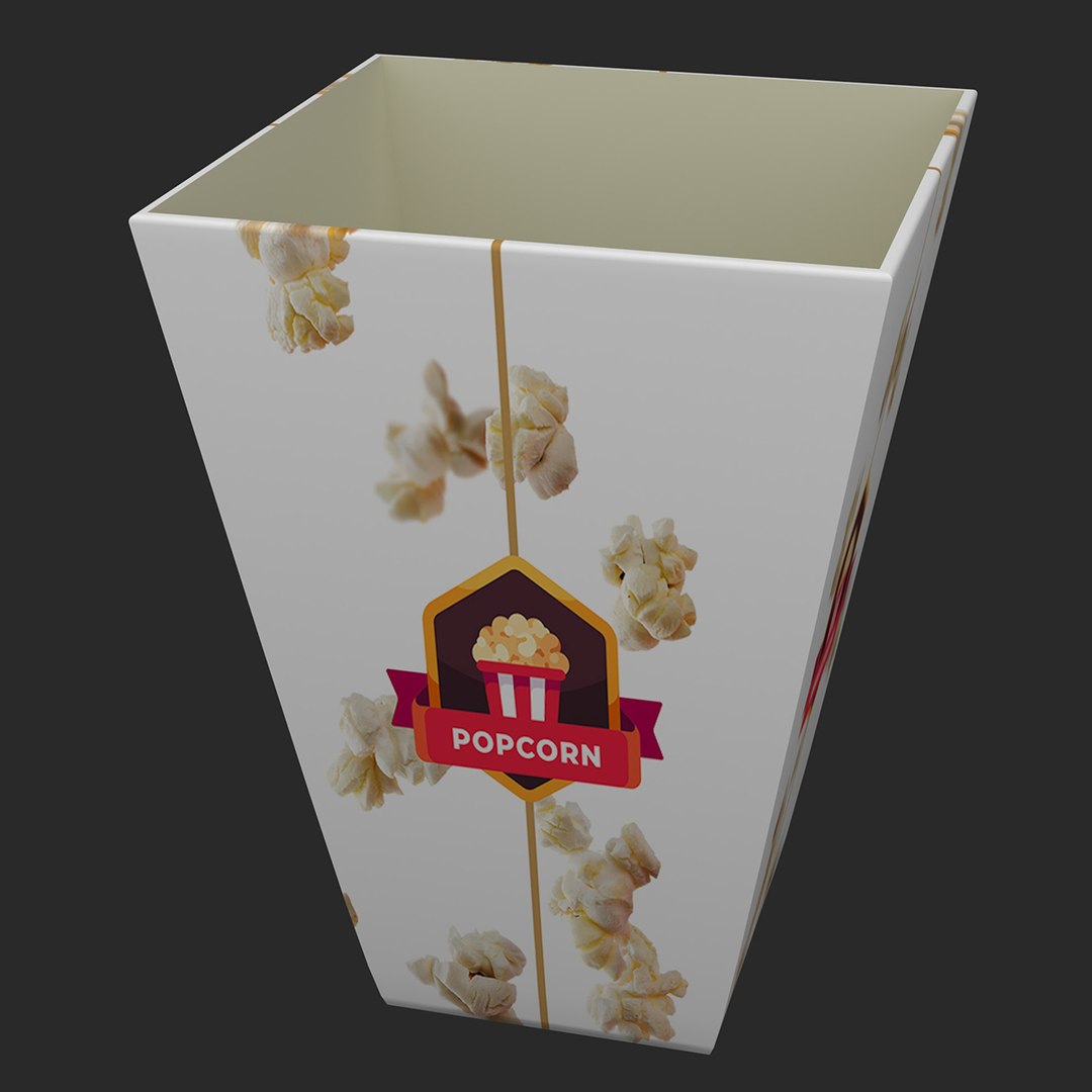 3D Popcorn Bowl 01 by OJM model - TurboSquid 1938092