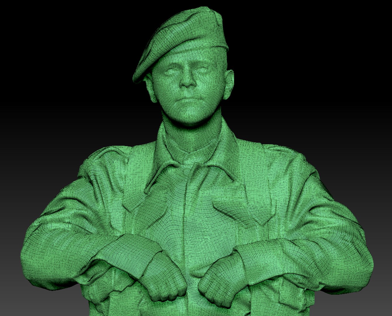 Scanned British Commando Character 3D Model - TurboSquid 1486426