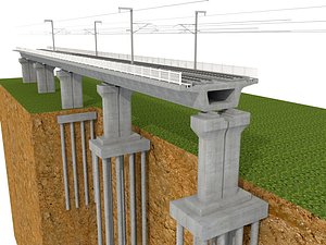 RAILWAY BRIDGE IRON 3D model