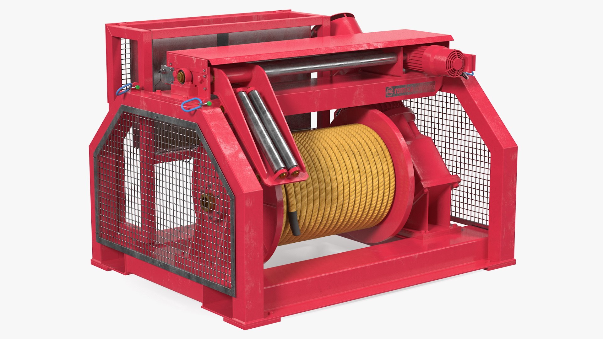 Romica Mooring Winch Rigged 3D model preview