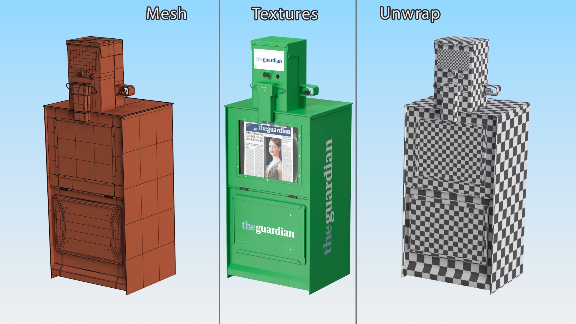 Newspaper Vending Machine The Guardian 3D https://p.turbosquid.com/ts-thumb/db/qag0Of/kl/newspapervendingmachinetheguardianc4dmodel012/jpg/1714163600/1920x1080/fit_q87/5b48be835d136d5110523f7e241c4036a52a5756/newspapervendingmachinetheguardianc4dmodel012.jpg