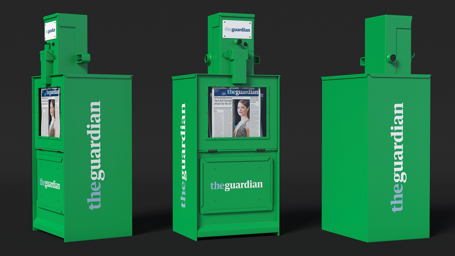 Newspaper Vending Machine The Guardian 3D https://p.turbosquid.com/ts-thumb/db/qag0Of/vH/newspapervendingmachinetheguardianc4dmodel007/jpg/1714163573/1920x1080/fit_q87/e0b838ec5809ac7f4c50f0ef8d91f6f126636fca/newspapervendingmachinetheguardianc4dmodel007.jpg