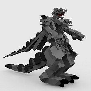 3D robot dragon tail model