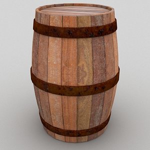 3d model wine barrel