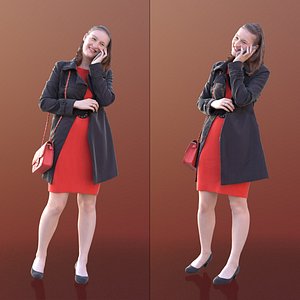 10521 Svenja - Elegant Woman Standing Phone Call 3D model