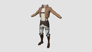 3D Attack on Titan Outfit 01 No Symbol - Character Anime