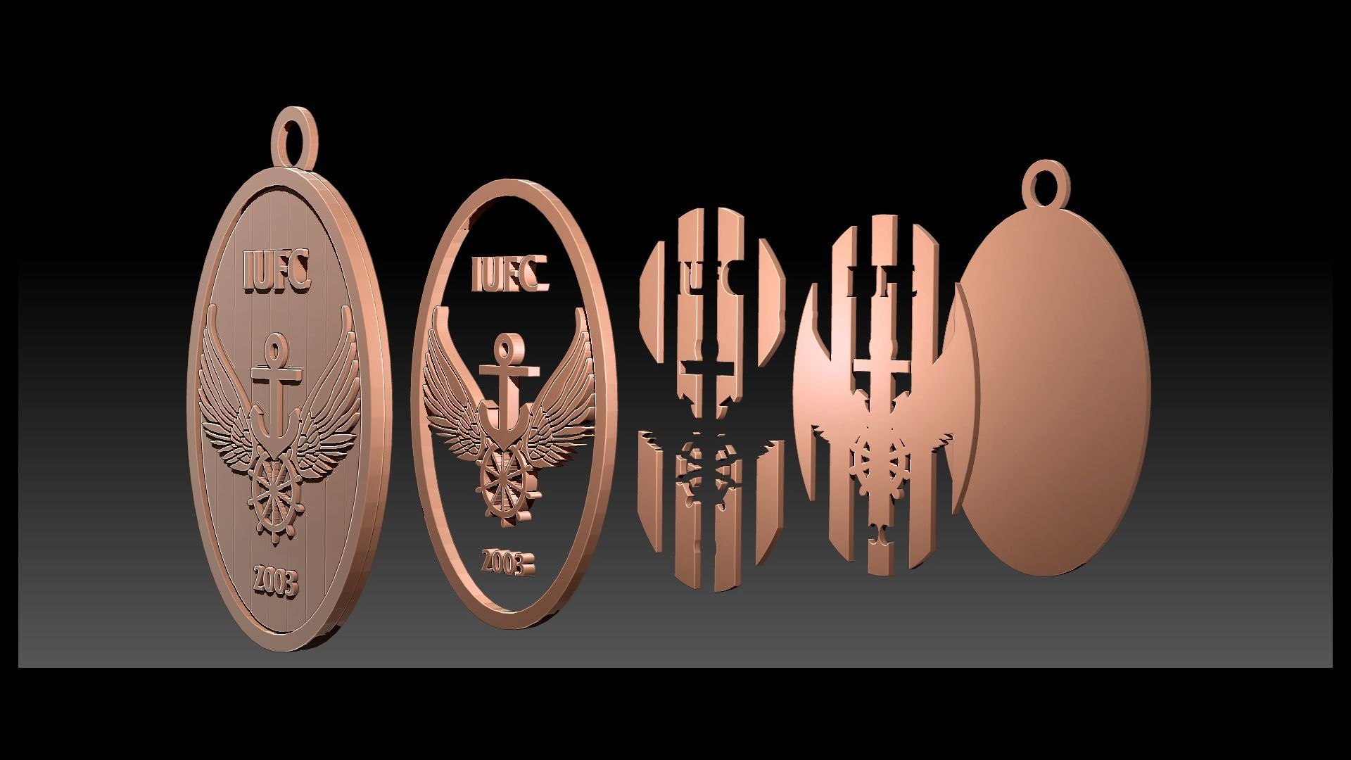 Incheon Logo Shield Printable And Renderable Keychan 3D Model ...