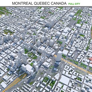 3D city area building model