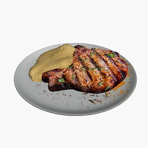 Pork chop in dish