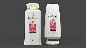 3D Pantene Shampoo and Conditioner model