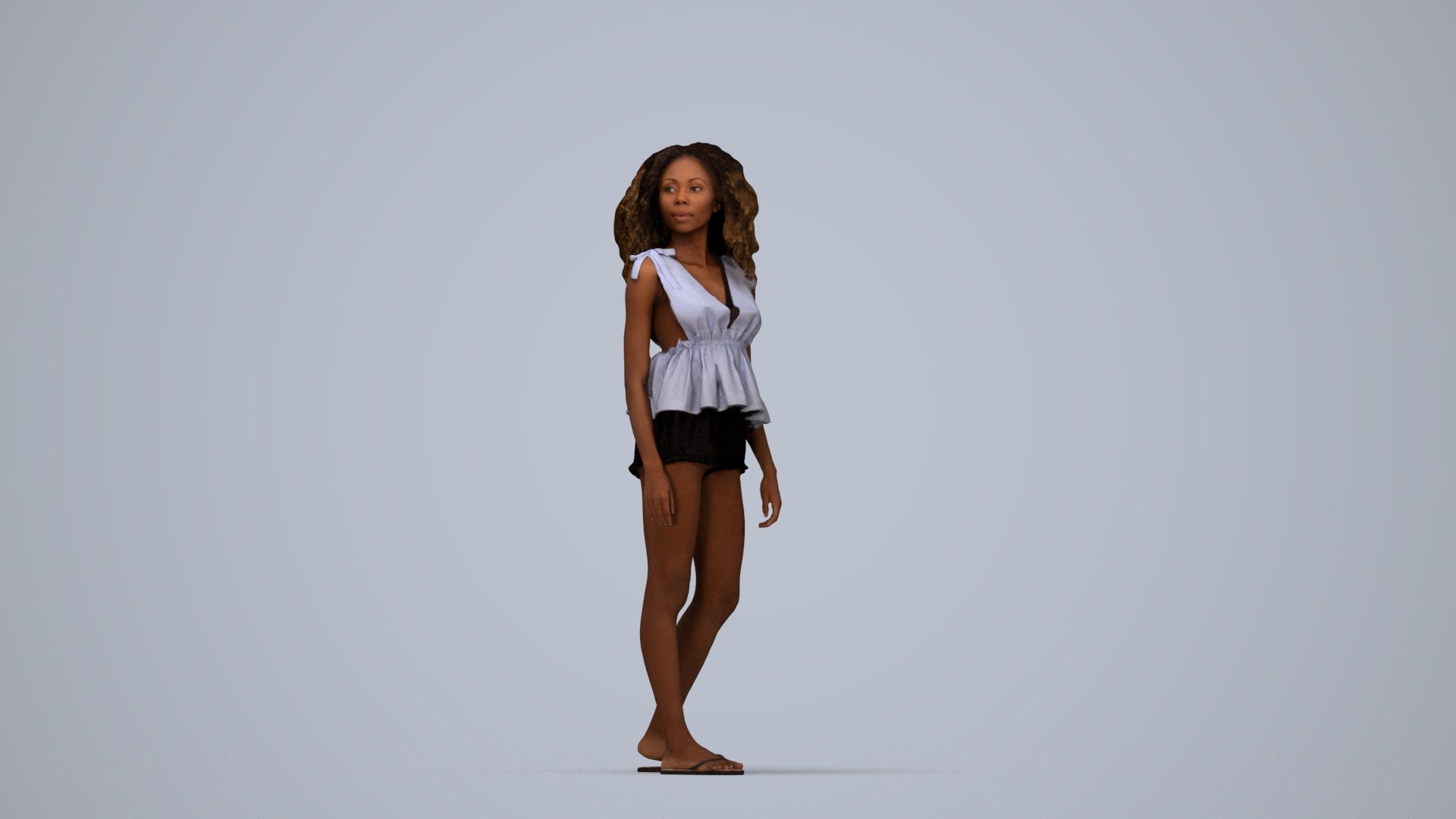 00488Harper001 - Adult Black woman waiting in public space wearing casual summer clothing 3D model https://p.turbosquid.com/ts-thumb/dc/EjhfiQ/nO/00488_harper001_state2_frame_0006/jpg/1773179867/1920x1080/fit_q87/a2dee8232fef776a09e778846ff8dcd2141cda05/00488_harper001_state2_frame_0006.jpg