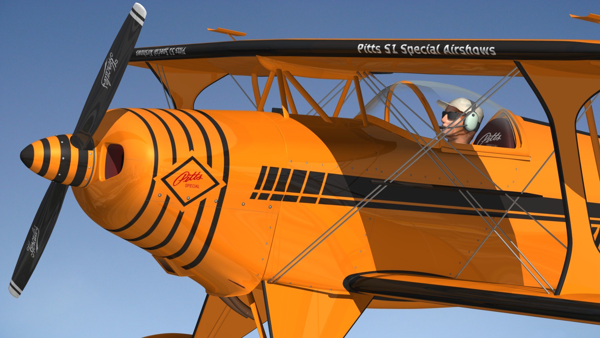 3D Pitts S1 Special Orange - TurboSquid 1995315