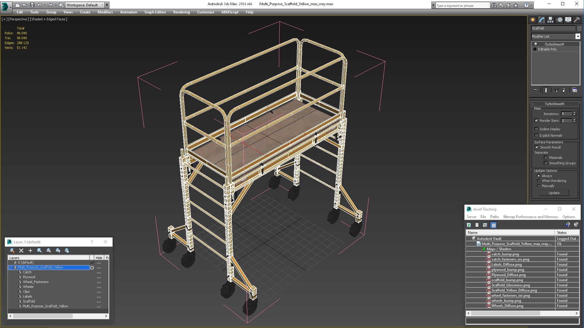 Multi Purpose Scaffold Yellow 3D model - TurboSquid 2128846