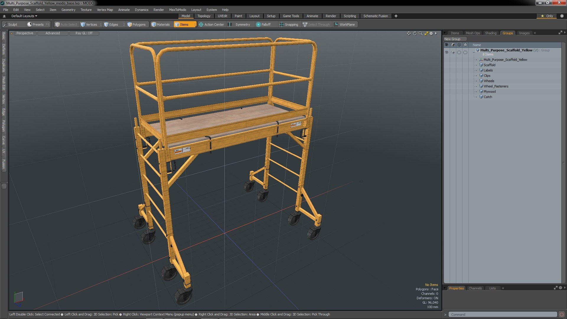 Multi Purpose Scaffold Yellow 3D model - TurboSquid 2128846