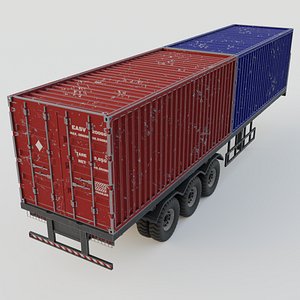 Cargo Trailer 3D Pack 3D