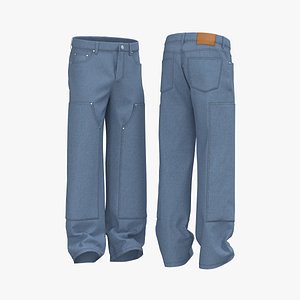3D Male cargo jean model