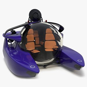 Aston Martin Luxurious Personal Submarine Rigged Purple