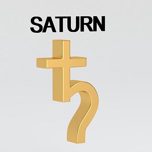 3D astrological sign solar system SATURN